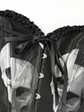Black Black Vintage Court Style Corset Waist Trainer Shapewear Top