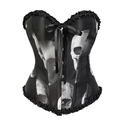 Black Black Vintage Court Style Corset Waist Trainer Shapewear Top