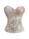 Apricot Vintage Palace Monet Oil Painting Corset Bustier Top