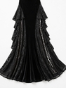 [US/EU-Größen] OM164-Schwarz Gothic Dark Velvet Spitzenkleid Hexen-Cosplay-Kostüm