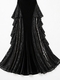 [US/EU-Größen] OM164-Schwarz Gothic Dark Velvet Spitzenkleid Hexen-Cosplay-Kostüm