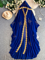Elegant Hooded Lace Splicing Long Cardigan Dress