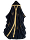 Elegant Hooded Lace Splicing Long Cardigan Dress