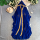Elegant Hooded Lace Splicing Long Cardigan Dress