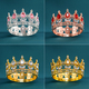 Premium Rhinestone Mini Crown Headpiece For Birthday Party