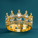 Premium Rhinestone Mini Crown Headpiece For Birthday Party