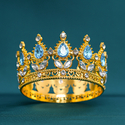Premium Rhinestone Mini Crown Headpiece For Birthday Party