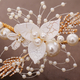 Gold Girls' Floral Pearl Headband Fairy Hair Accessory