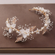 Gold Girls' Floral Pearl Headband Fairy Hair Accessory