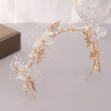 Gold Girls' Floral Pearl Headband Fairy Hair Accessory
