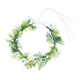 White and green wreath Handmade Floral Wreath Headpiece With Green Leaves