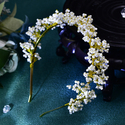 Sweet Princess Lace Trim Pearl Beaded Bridal Headband