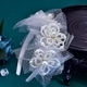 Sweet Princess Lace Trim Pearl Beaded Bridal Headband