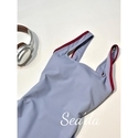 Square Neck Racing Swimsuit With Back Tie