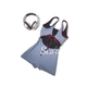 Square Neck Racing Swimsuit With Back Tie