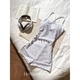 Schimmernd Silber Leopard Boyshort Silber Leopardendruck Boy Short Einteiliger Badeanzug