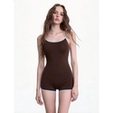 Brown Mocha Sea Salt Athletic One-Piece Swimsuit For Women