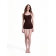 Brown Mocha Sea Salt Athletic One-Piece Swimsuit For Women