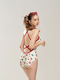 As shown in the picture Women's Racing One-Piece Swimsuit With Chest Pad