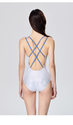 Lycra light skin white crystal | Double layer | Removable chest pads One-Piece Women's Competitive Training Swimsuit Pink Crystal
