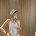 For 3086 Glossy One-Piece Athletic Training Swimsuit