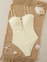 Bohemian Spaghetti Strap Backless One-Piece Swimsuit
