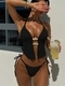 Halter Neck Tie Two-Piece Swimsuit For Women