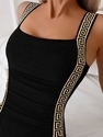 Black One-Piece Patchwork Swimsuit For Women