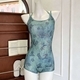 Floral One-Piece Swimsuit With Thin Straps