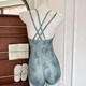 Floral One-Piece Swimsuit With Thin Straps