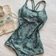 Floral One-Piece Swimsuit With Thin Straps