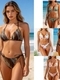 Leopard Print Three-Point Bikini Two-Piece Swimsuit