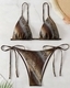 Leopard Print Three-Point Bikini Two-Piece Swimsuit
