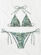 Leopard Print Three-Point Bikini Two-Piece Swimsuit
