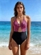 Leopard Print Halter One-Piece Swimsuit