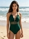 Einteiliger Slim-Fit Badeanzug Damen Bademode im europäischen Stil