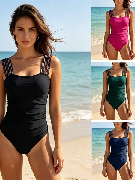 Spliced One-Piece Swimsuit For Women