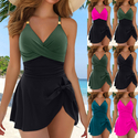 One-Piece Swimsuit For Women Slimming Cross-Back Swimwear