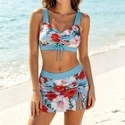 Retro Print Two-Piece Bikini Swimsuits