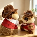 Ethnic Style Groundhog Plush Toy Doll