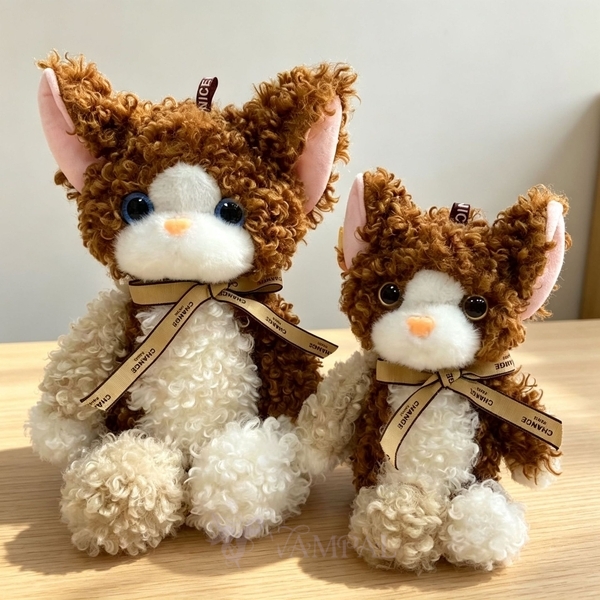 Lockige Devon Rex Katze (braun) Lockige Devon Rex Plüschtier Puppe