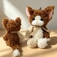 Lockige Devon Rex Katze (braun) Lockige Devon Rex Plüschtier Puppe