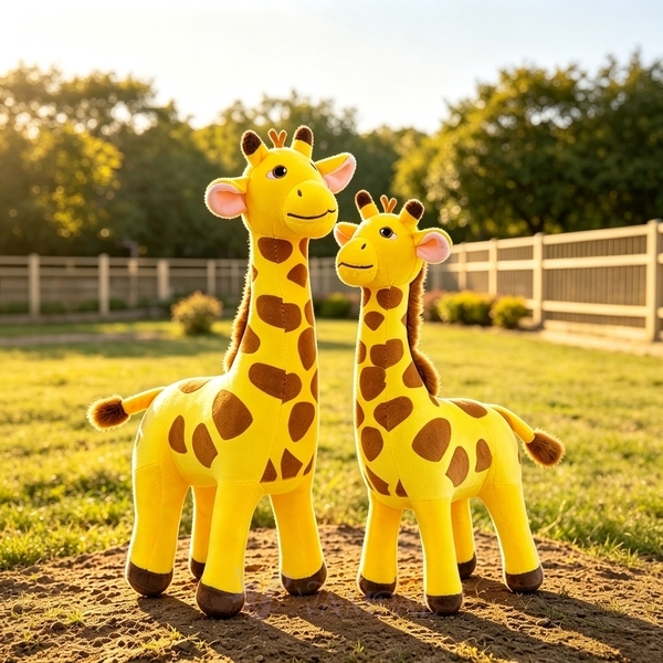 Yellow Giraffe Plush Doll Simulation Toy For Kids