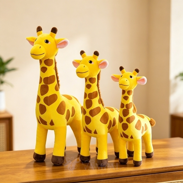 Gelbe Giraffe Plüschpuppe Simulationstier für Kinder