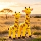 Gelbe Giraffe Plüschpuppe Simulationstier für Kinder
