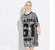 Lässige modische Pailletten-Shirts mit 3/4-Ärmeln