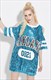 Pailletten-Schulterfreies Hemdblusenkleid mit 3/4-Ärmeln