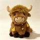 Sitzende Highland-Rind Plüschtier Puppe