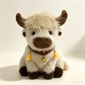 Seated Highland Cow Plush Toy Doll