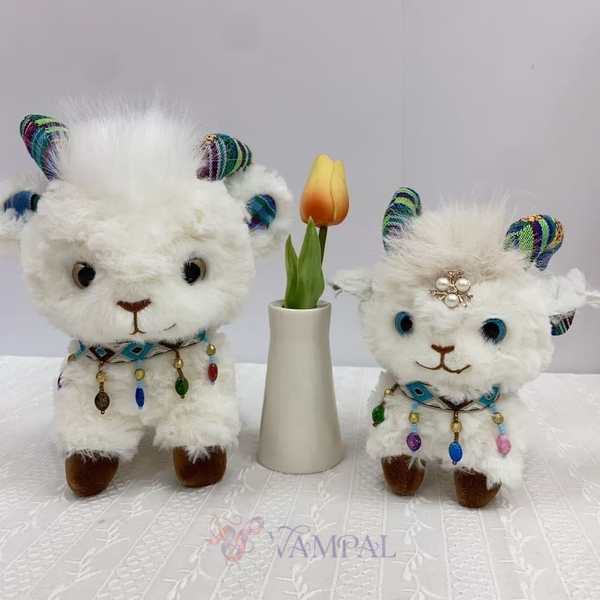 Xinjiang lamb Cute White Lamb Plush Toy Stuffed Pendant For Kids